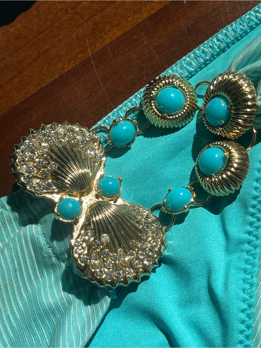 Turquoise Embellished Bikini Set “Lara” by beach bunny XL/L set RARE - Picture 5 of 14